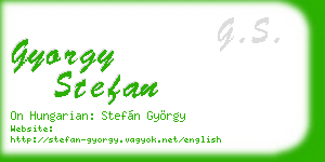 gyorgy stefan business card