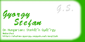 gyorgy stefan business card